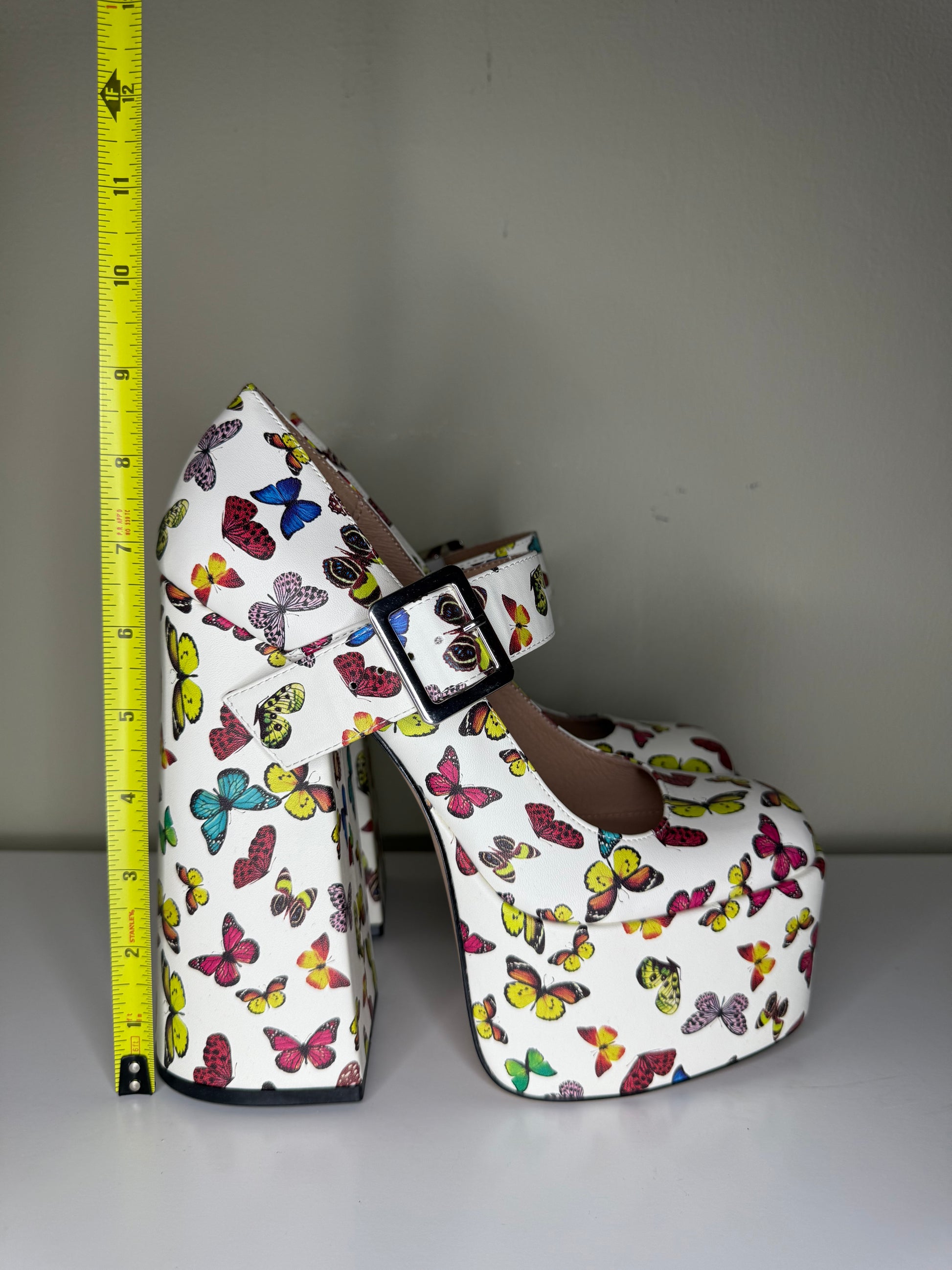 Steve Madden Butterfly Print Platform Mary Jane Heels