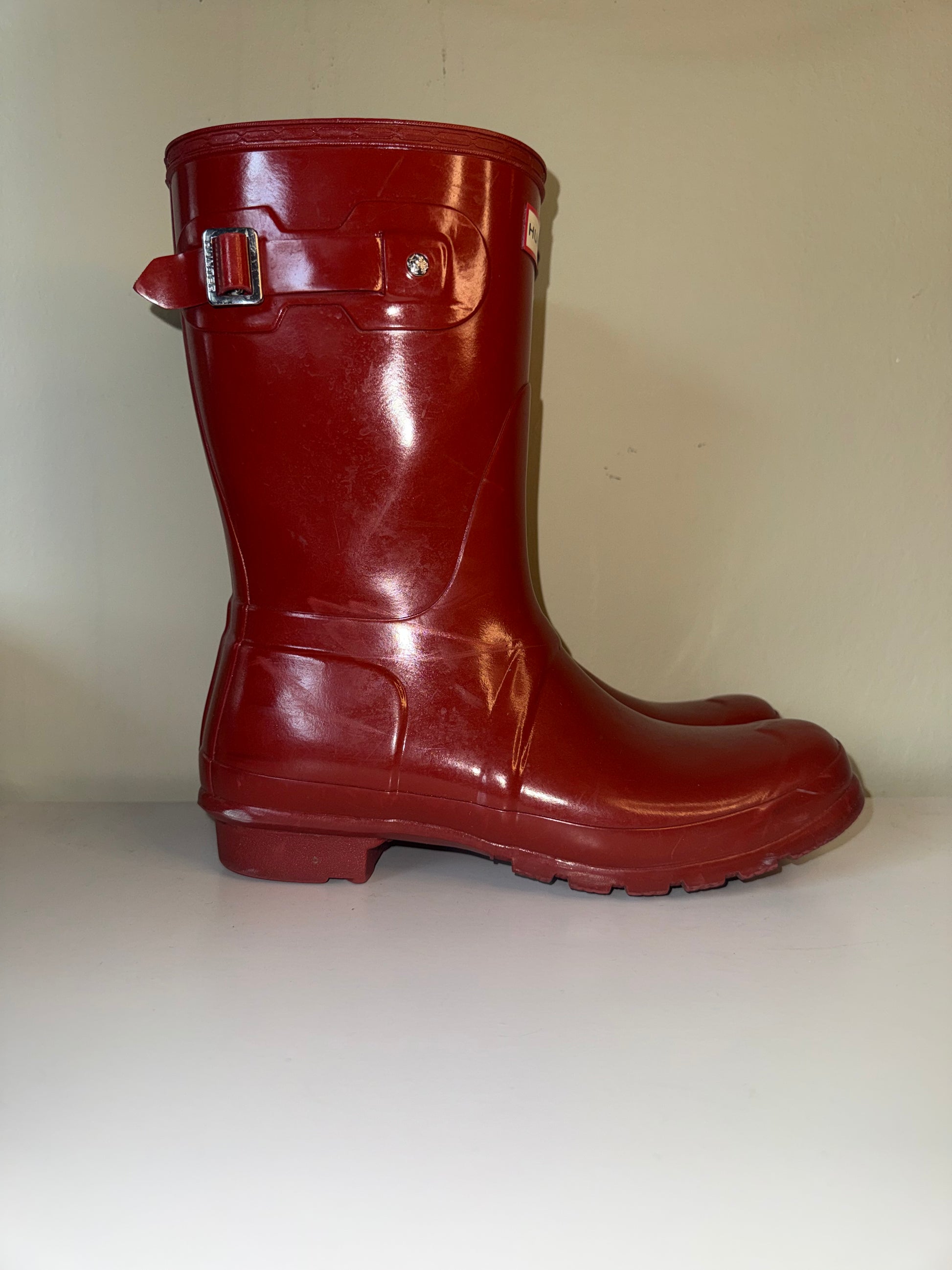 HUNTER SHORT RAIN BOOTS – RED