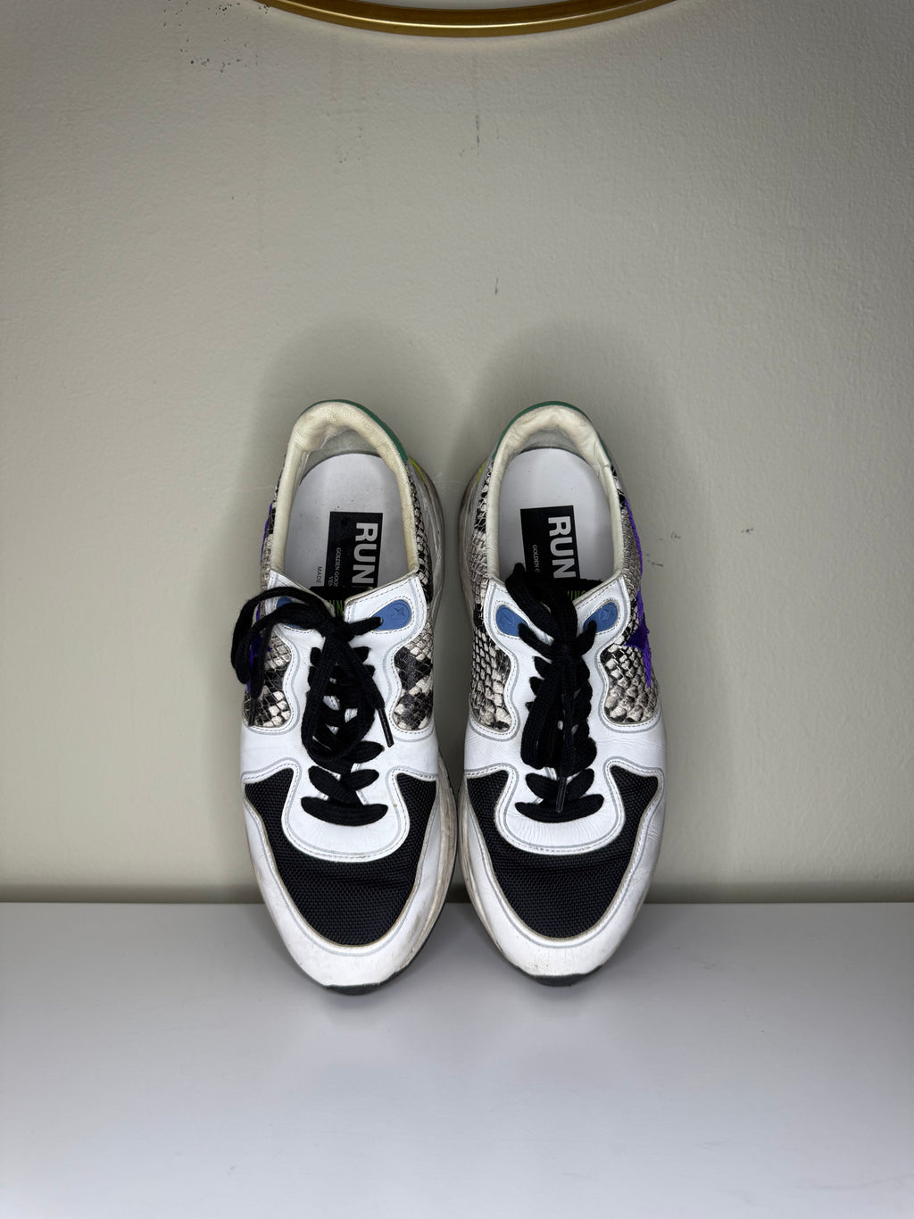 GOLDEN GOOSE WMNS Running Sole ‘Natural Snake’ Sneakers