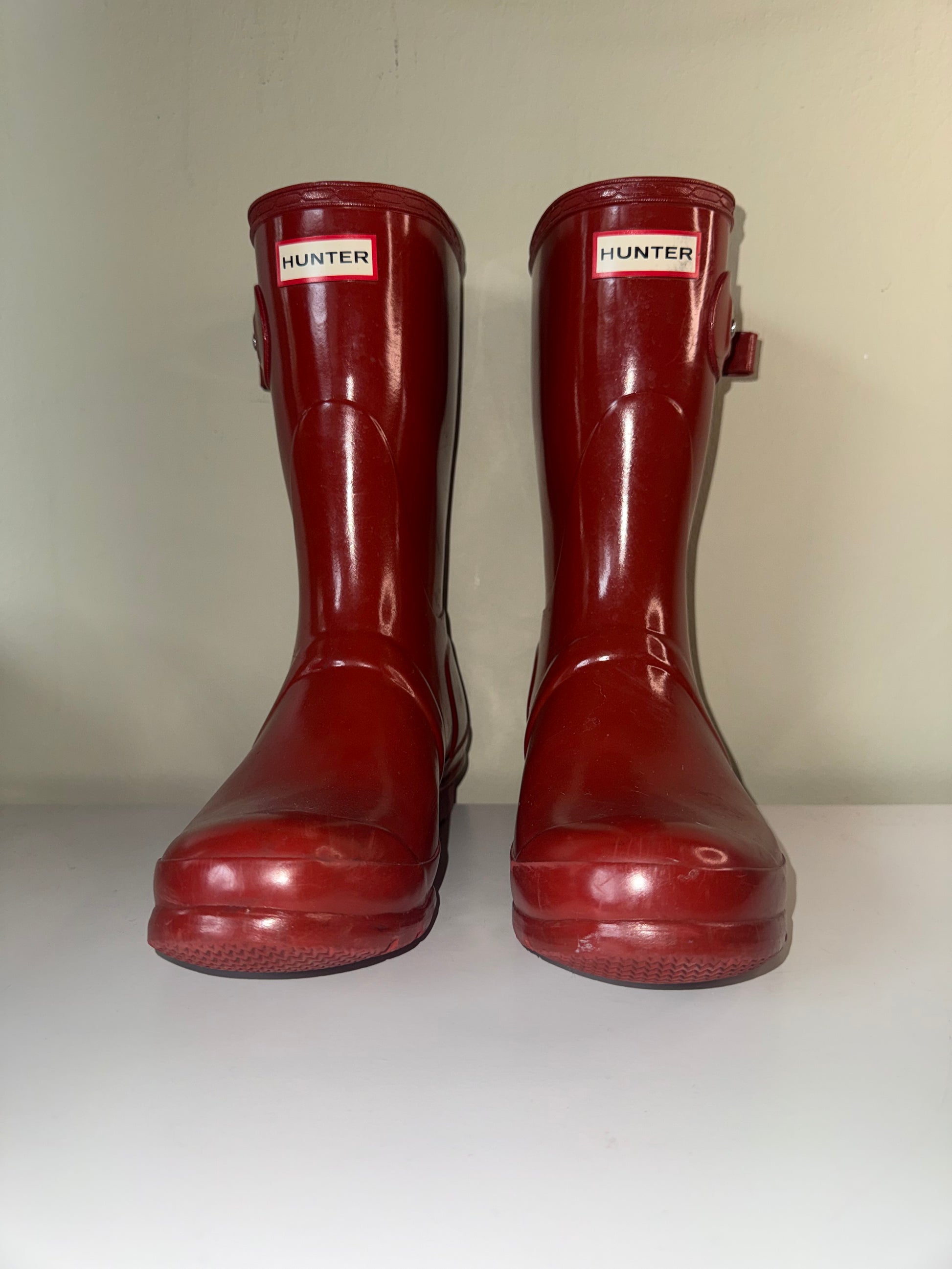 HUNTER SHORT RAIN BOOTS – RED